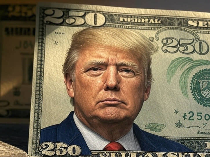 Купюра $250 с Дональдом Трампом