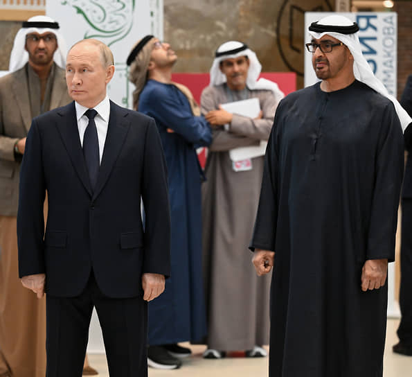 Владимир Путин и Мухаммед бен Зайд Аль Нахайян в октябре 2024 года