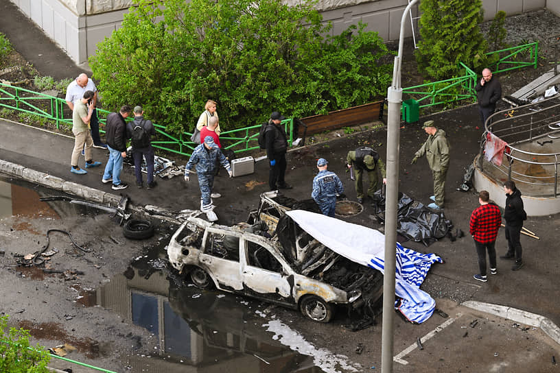 Место гибели генерала Ярослава Москалика на бульваре Нестерова в подмосковной Балашихе