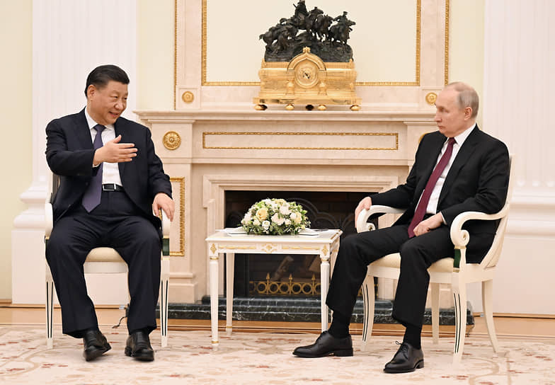 Встреча Владимира Путина с Си Цзиньпином в Кремле, 20 марта 2023 года