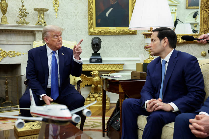 Президент США Дональд Трамп и госсекретарь Марко Рубио