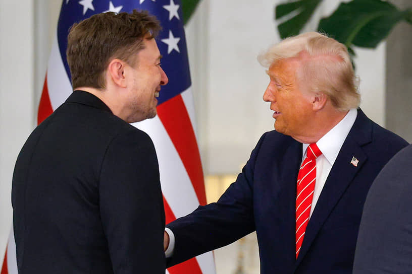 Илон Маск и президент США Дональд Трамп
