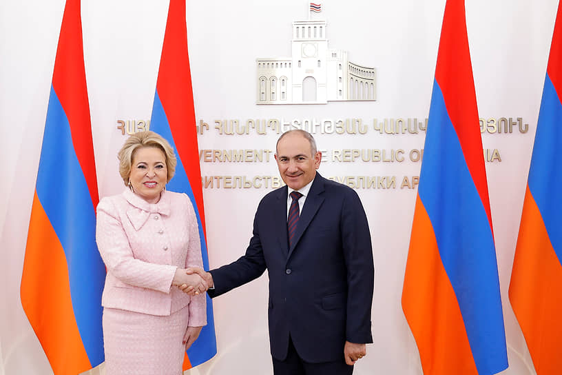 Никол Пашинян и Валентина Матвиенко