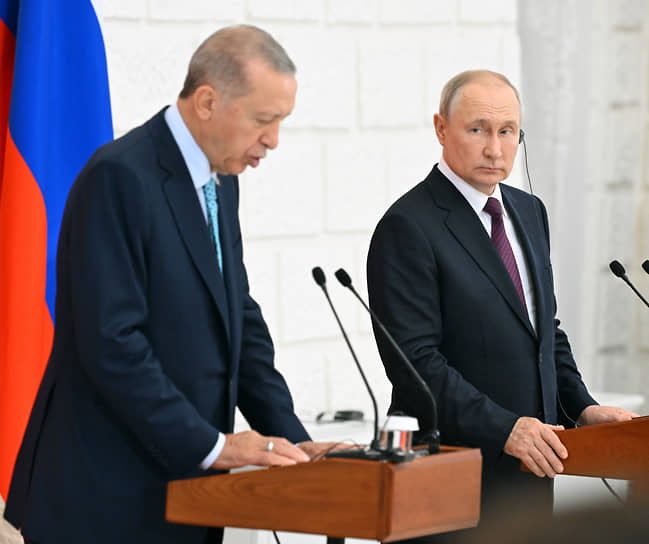 Владимир Путин и Реджеп Тайип Эрдоган