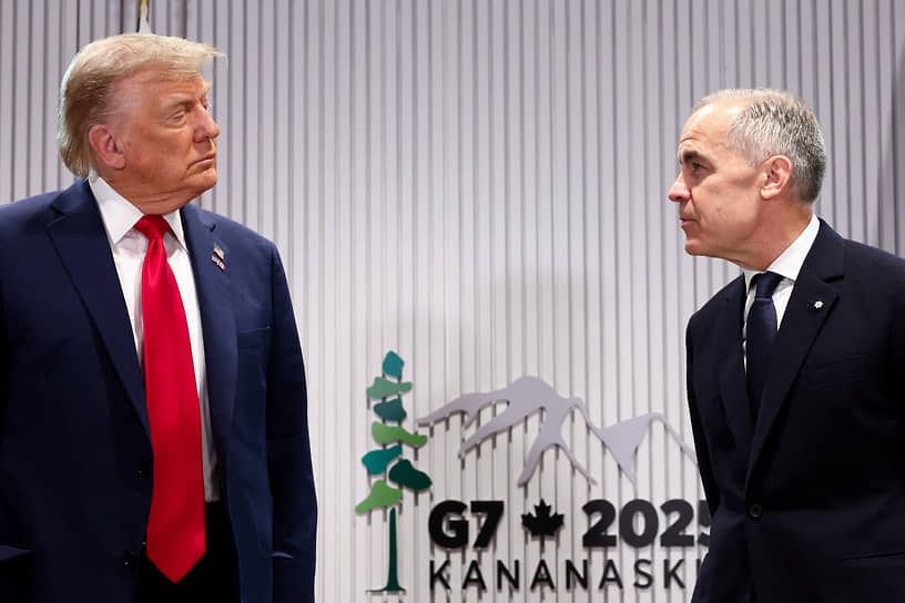 Президент США Дональд Трамп и премьер-министр Канады Марк Карни