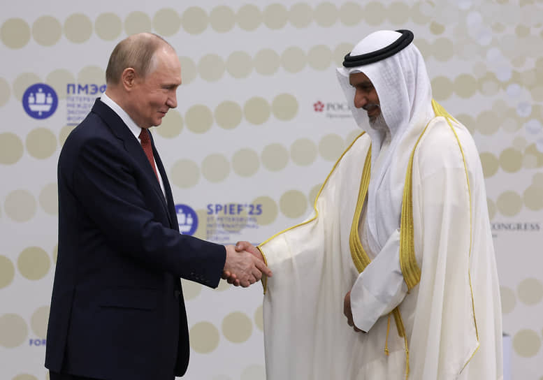 Президент России Владимир Путин и генсек ОПЕК Хайсам аль-Гайс