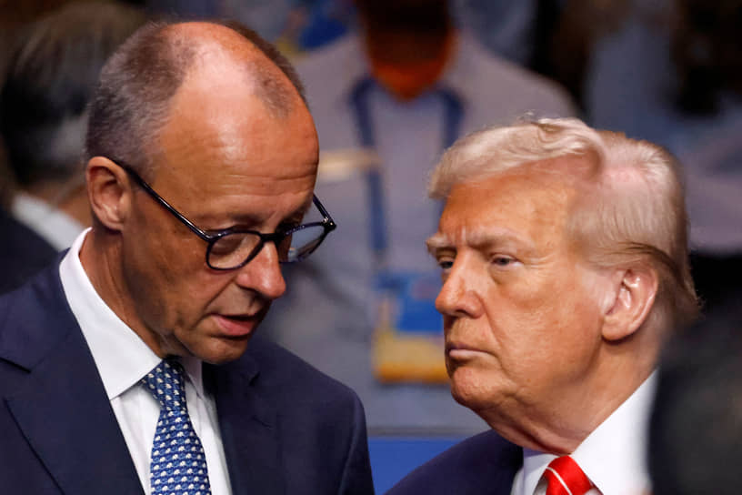 Фридрих Мерц (слева) и Дональд Трамп