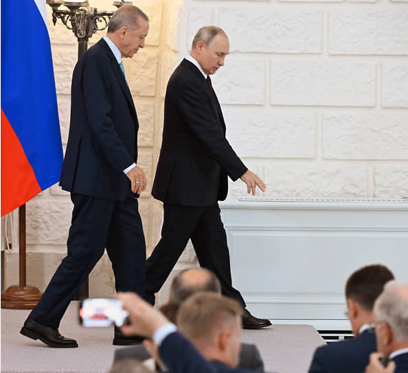 Реджеп Тайип Эрдоган и Владимир Путин