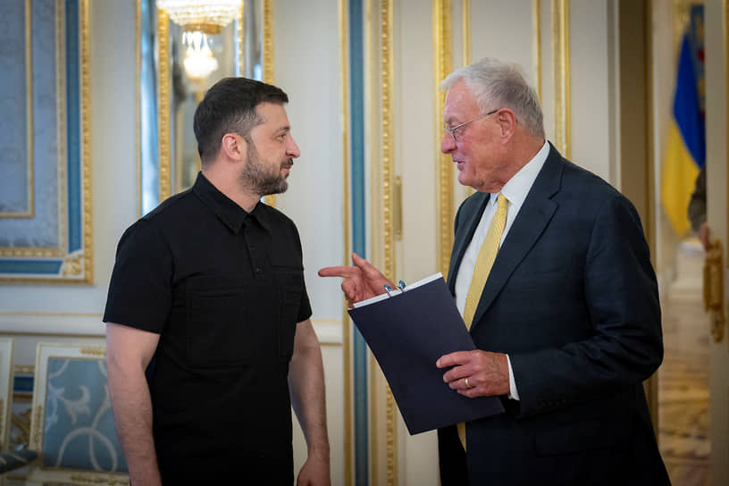 Президент Владимир Зеленский и спецпосланник президента США по Украине Кит Келлог встретились в Киеве 14 июля 2025 года