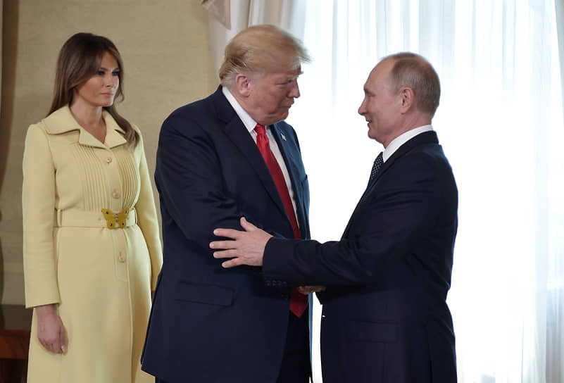 Мелания Трамп, Дональд Трамп и Владимир Путин