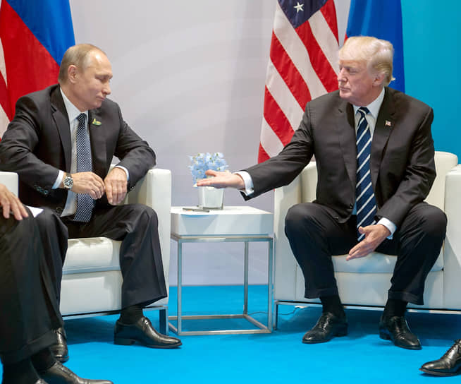 Президент России Владимир Путин и президент США Дональд Трамп