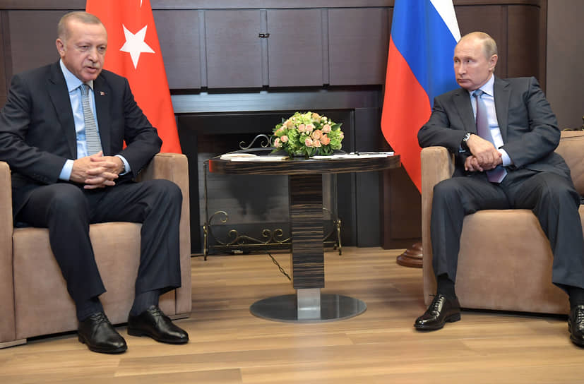 Реджеп Тайип Эрдоган и Владимир Путин в 2019 году
