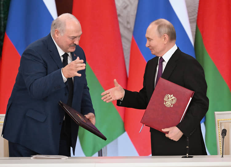 Александр Лукашенко и Владимир Путин