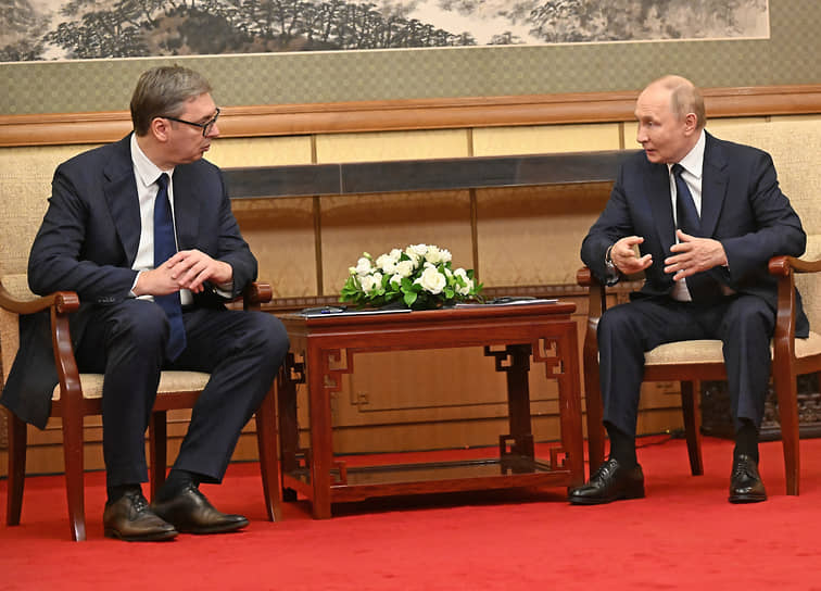 Президент Сербии Александр Вучич и президент России Владимир Путин