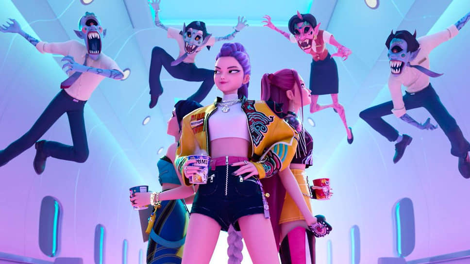 Кадр из фильма «Кей-поп-охотницы на демонов»