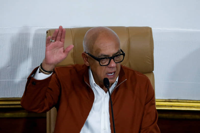 Председатель парламента Венесуэлы Хорхе Родригес