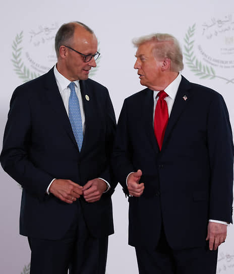 Канцлер ФРГ Фридрих Мерц и президент США Дональд Трамп