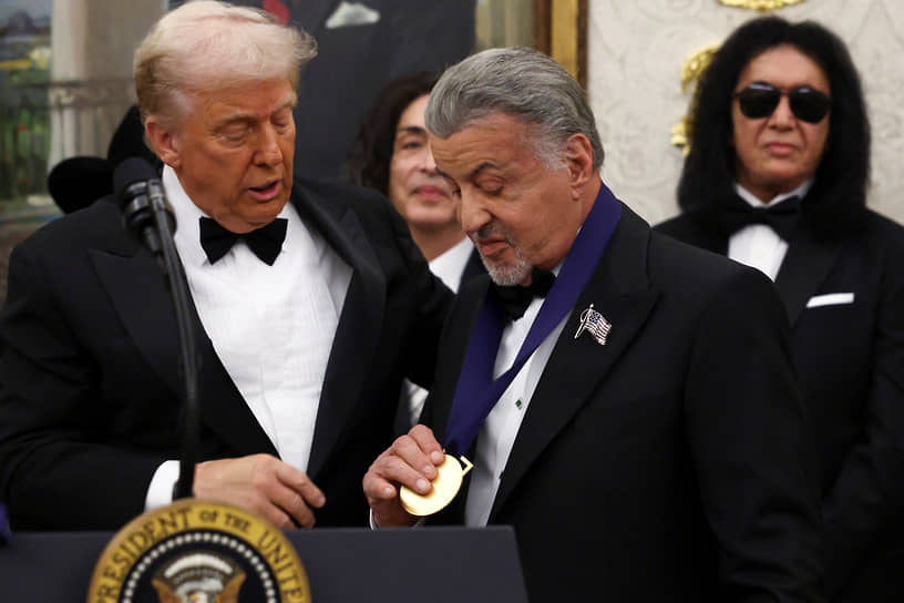 Президент США Дональд Трамп и актер Сильвестр Сталлоне