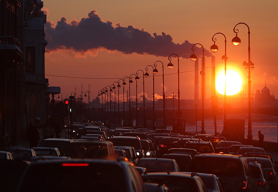 Сегодняшняя Москва: пробки от рассвета до заката 