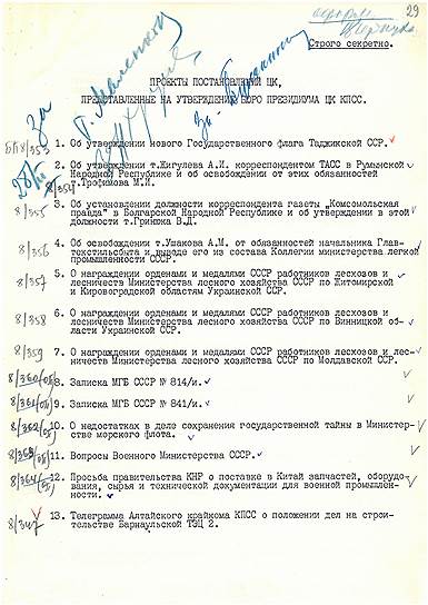 Проект постановления ЦК без сталинской резолюции 
