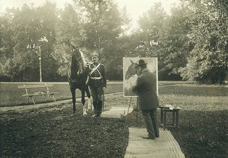 Валентин Серов пишет портрет графа Ф.Ф. Сумарокова-Эльстона. 1909