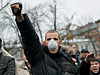 В Питере некоторые пришли на «Русский марш», не сняв фанатских шарфов
