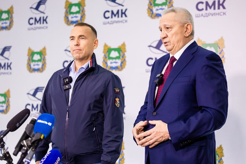 Губернатор Курганской области — Вадим Шумков, председатель совета директоров ГК «СМК» — Александр Шамсутдинов
