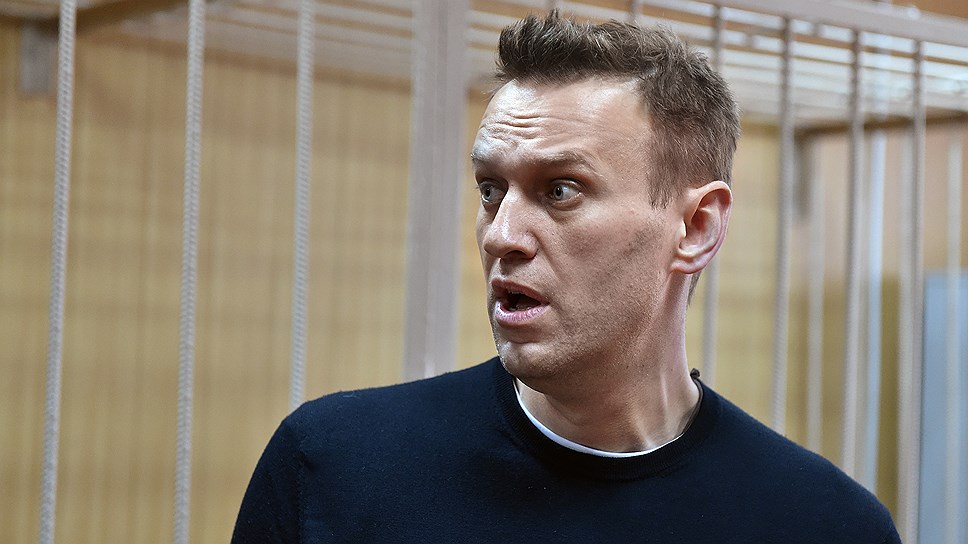 Оппозиционер Алексей Навальный, задержанный за организацию несанкционированной акции против коррупции