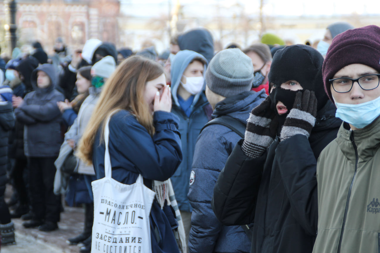 Несогласованная акция в поддержку оппозиционера Алексея Навального в Челябинске 31 января