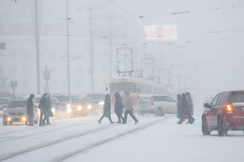 Снегопад в Екатеринбурге