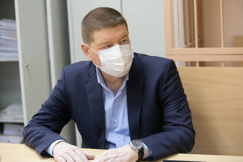 Застройщик Игорь Плаксин в Чкаловском районном суде во время вынесения приговора по делу о мошенничестве на 2,5 млрд рублей 
