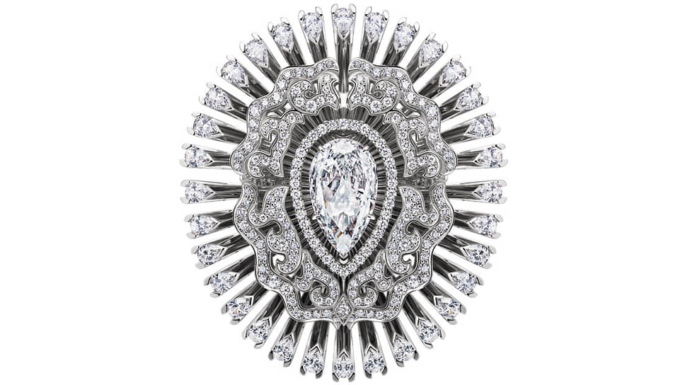 Кольцо-трансформер «София» с бриллиантами, белое золото