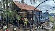 Хозпостройка с террасой сгорели около Молдаванского пруда в Удмуртии