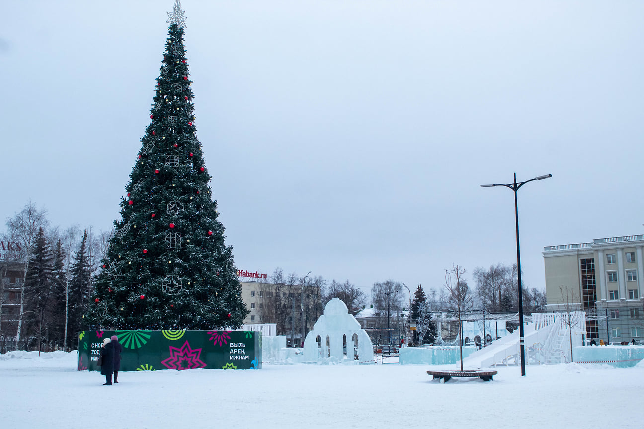 Как украсили Ижевск к Новому году