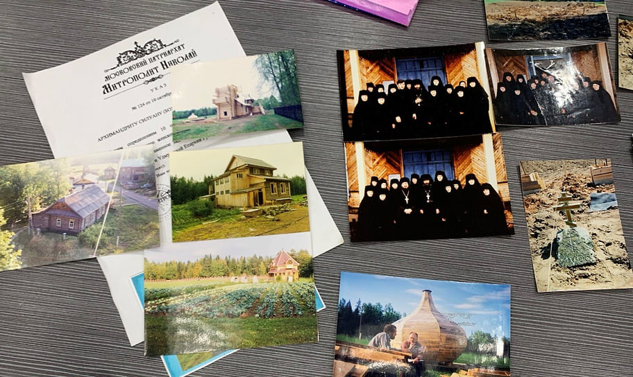 Кадры закладки первого камня (1996 год) и строительства Покровского храма, а также других сооружений в селе Каменное Заделье