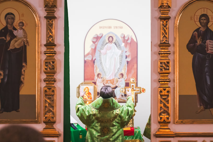 Викторин на службе 21 октября в Трифоновском храме