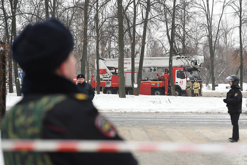 Последствие атаки беспилотника в Казани