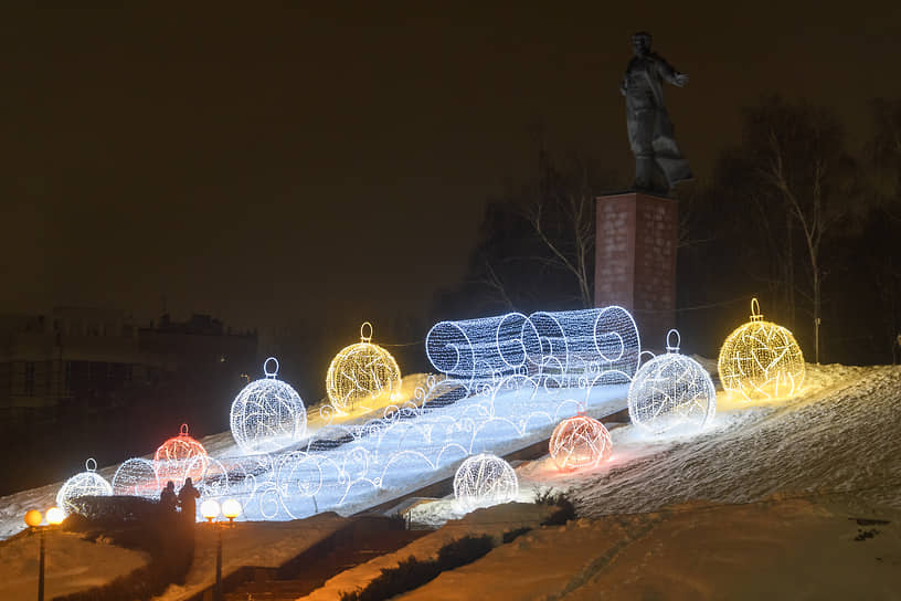 Новогодняя иллюминация в Казани