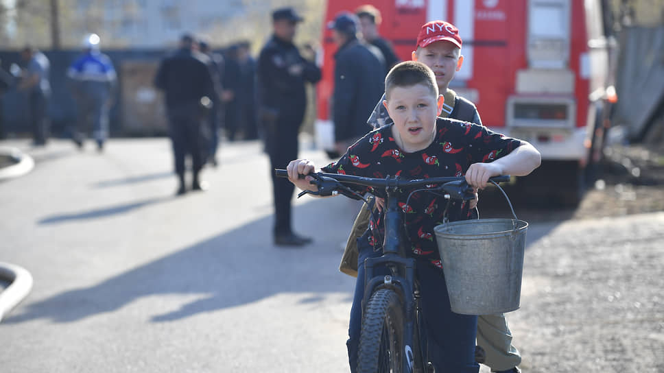 Пожар в поселке Аметьево.