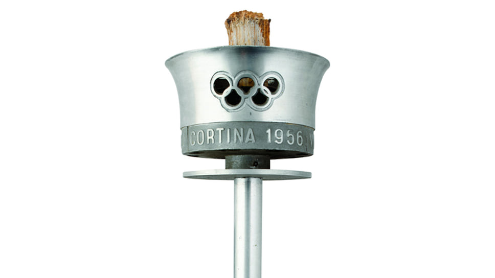 Факел Олимпиады в Кортина д&#39;Ампеццо, 1956