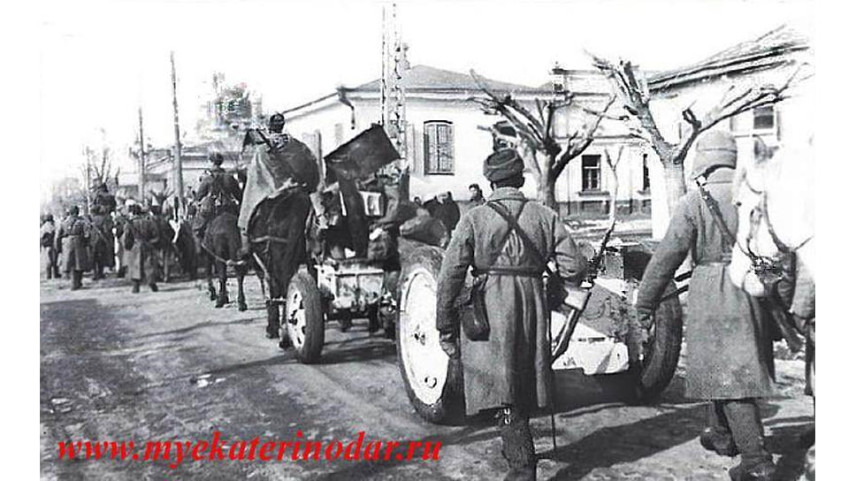 Краснодар. Угол улиц Кирова и Свердлова, 1943 год
