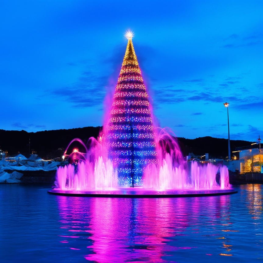 Поющий фонтан в Туапсе на Новый год должен выглядеть так, считает ИИ