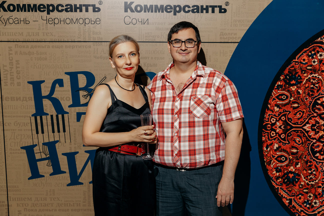 Первый главный редактор «Коммерсантъ-Кубань» Андрей Нимченко с супругой Мариной