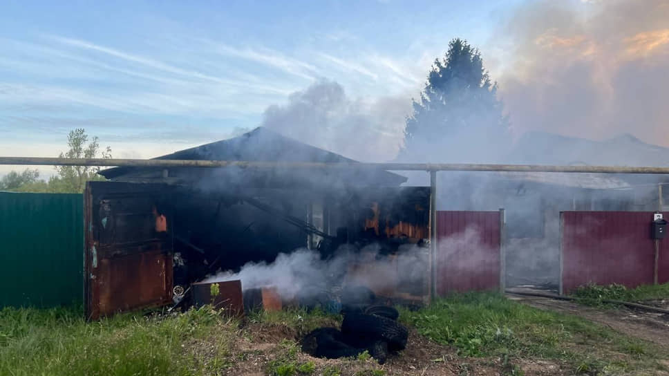 Пожар в доме в поселке Игумново