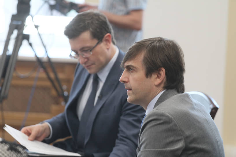 Губернатор Глеб Никитин и министр просвещения РФ Сергей Кравцов