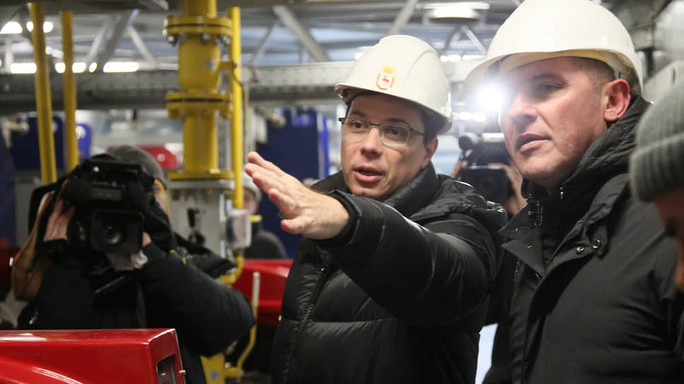 Мэр Нижнего Новгорода Юрий Шалабаев и гендиректор АО «ОКО» Дмитрий Сивохин в новой котельной