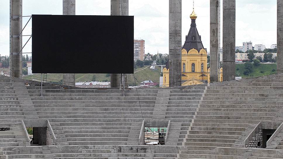 С верхних трибун открываются непривычные виды города