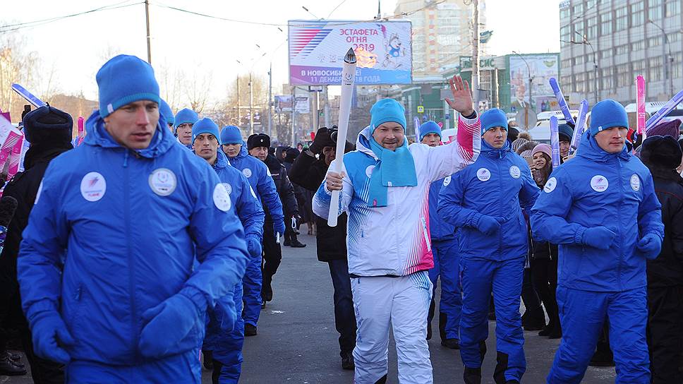 Эстафета огня Универсиады-2019 в Новосибирске