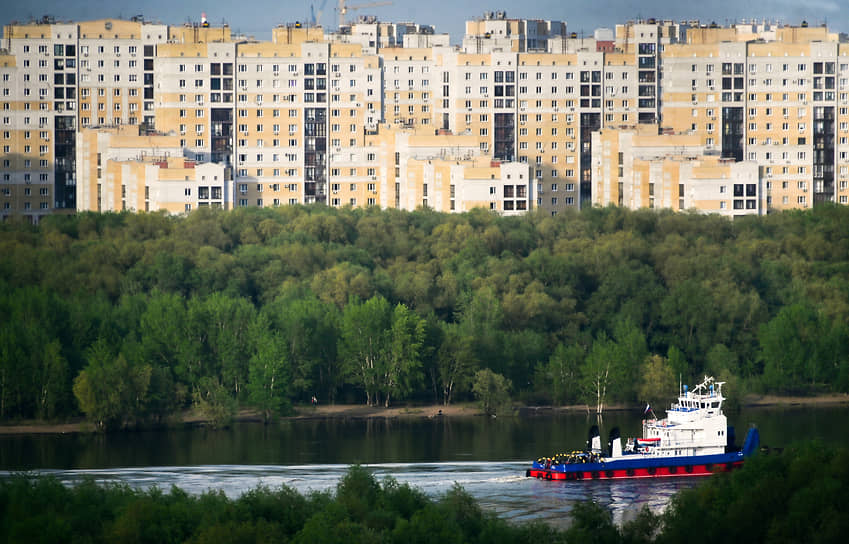 Речное пароходство на реке Иртыш в Омске