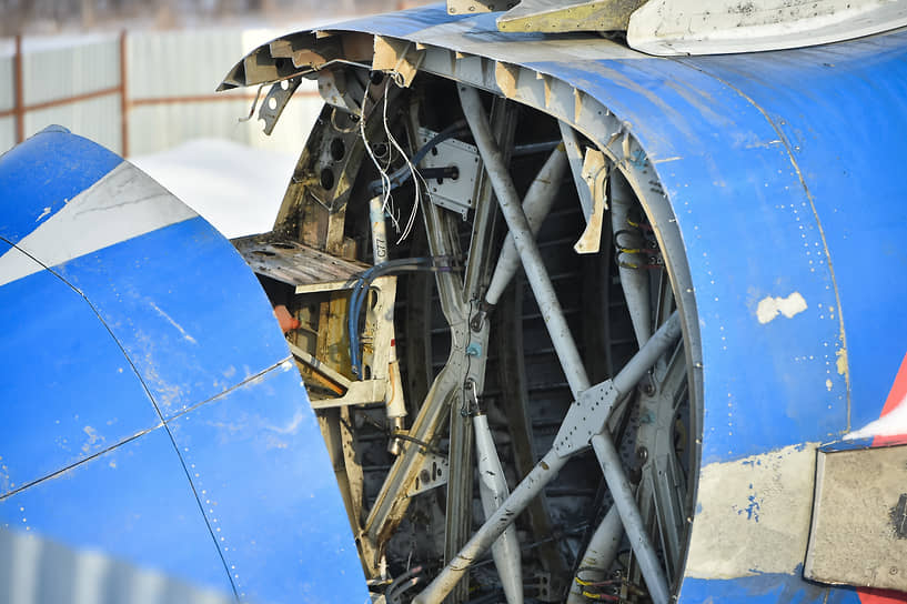 Часть хвостового оперения самолета Airbus 320 RA-73805 
